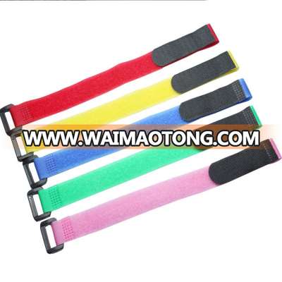 Hot Sale Nylon Hook and Loop Straps with Buckle for Cable Wire