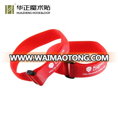 Adhesive Nylon Hook Loop  Wire Fastener Straps with Buckle